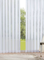 Klassischer Store mit feinen Streifen und Effektgarn 