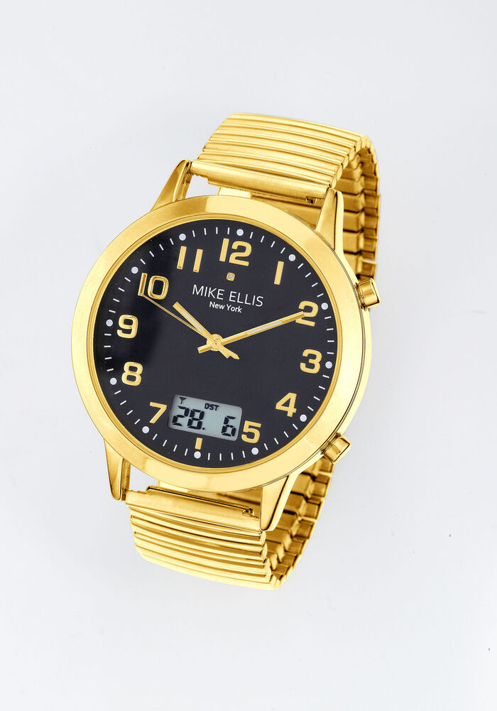 Funk-Damenuhr mit Diamant von Mike Ellis New York 