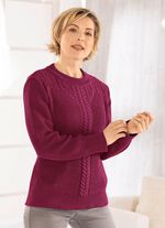Pullover mit nachhaltig recycelter Baumwolle BEERE
