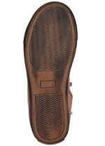 Andrea Conti, klassiche Damen-Stiefeletten, Winterschuhe, mit herausnehmbarem Fu&szlig;bett COGNAC