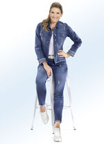 Knöchellange Jeans in 5-Pocket-Form JEANSBLAU