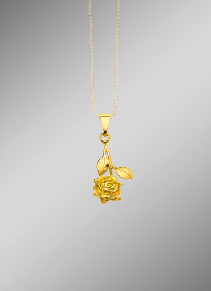 Romantischer Anh&auml;nger Rose, beweglich, mit Struktur 