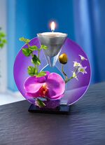 Einzigarter Teelichthalter aus Glas 