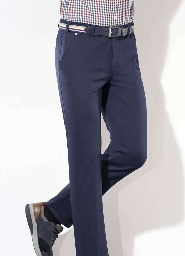 "Br&uuml;hl"-Hose mit G&uuml;rtel in 3 Farben MARINE