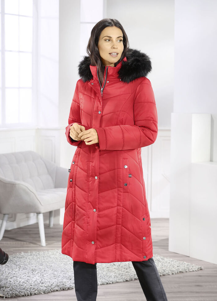 Mantel mit abnehmbarer Kapuze 