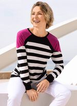 Pullover mit Ärmeln in Raglanoptik 