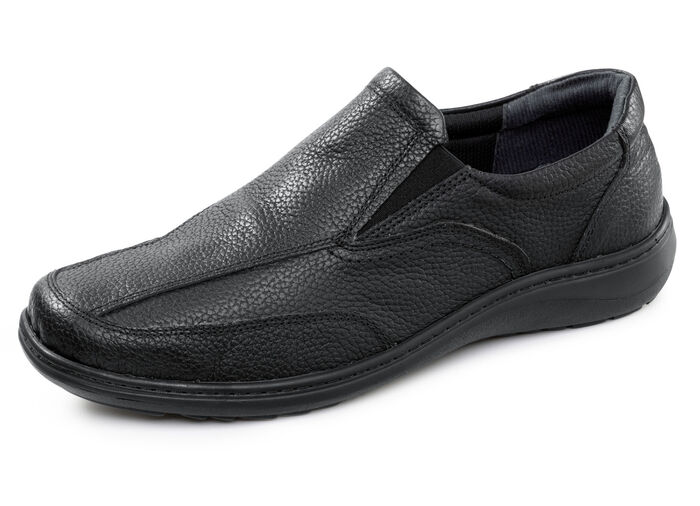 GINO GALANTE, klassische Herren-Slipper, mit herausnehmbarem Fußbett SCHWARZ