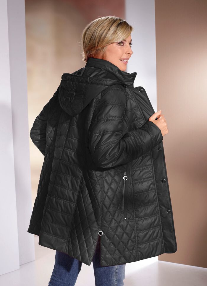 Jacke mit Rei&szlig;verschluss an den Seitenschlitzen SCHWARZ