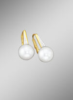 Ohrringe mit Brillanten und Süßwasser-Zuchtperlen 