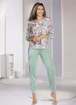 Schlafanzug mit Bündchenabschlüssen  