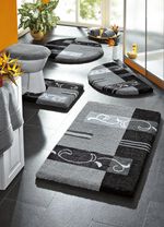 Supersoft Badgarnitur mit rutschhemmender Latexierung ANTHRAZIT