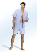 Shorty 3-teilig, durchgekn&ouml;pft, aus Webware mit Streifendessin 