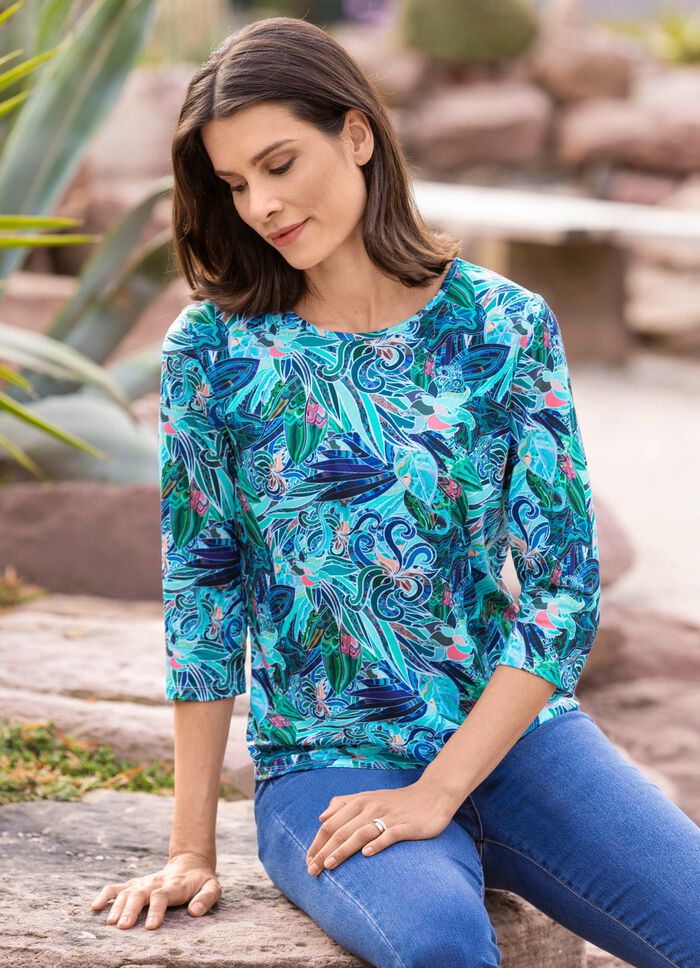 Shirt mit Alloverdessin 