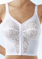 Susa BH in langer Form, mit Vorderverschluss WEISS