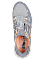 SKECHERS Sneaker mit geformter Slip-Ins Fersenplatte GRAU-ORANGE