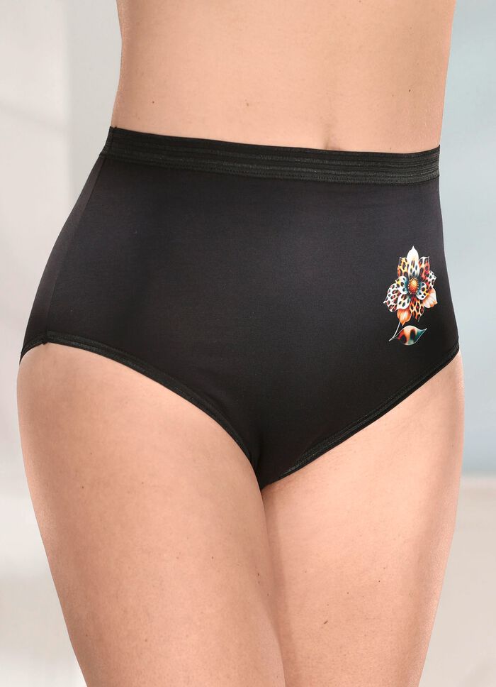 F&uuml;nferpack Slips mit Blumenmotiv 