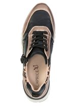 Caprice, trendige Damen-Sneaker, Weite G, mit herausnehmbarem Lederfu&szlig;bett SCHWARZ-BRONZE