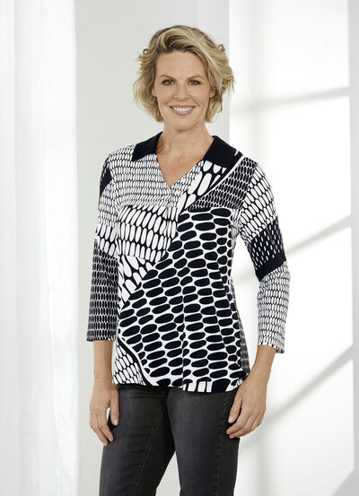 Shirt-Tunika mit V-Ausschnitt 