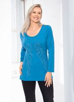 Bezauberndes Shirt mit Pl&auml;ttchenzier in 2 Farben 