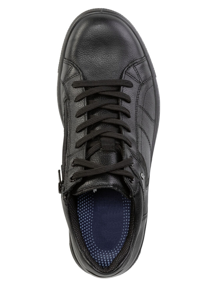 GINO GALANTE Schnürschuh aus Nubukleder mit Kontrastbesätzen SCHWARZ