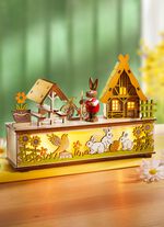 Beleuchtete Holzdekoration mit Timerfunktion 