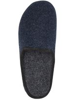 Pantoffel aus dezent gemustertem Textilmaterial 