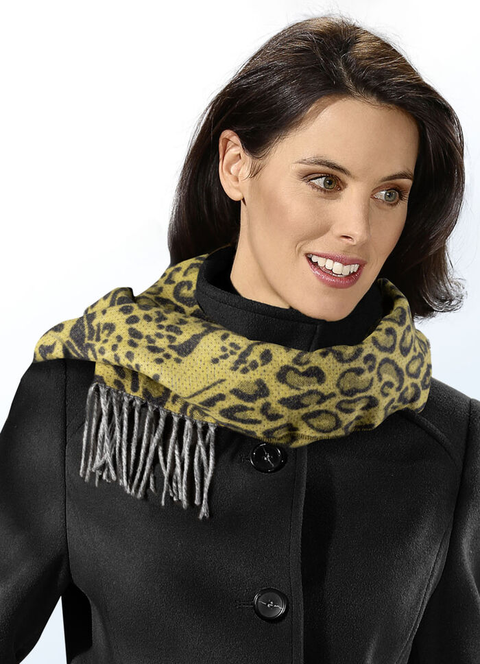Schal mit Raubtierfell-Dessin 