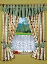 Seitenschal-Garnitur in Leinen-Optik 