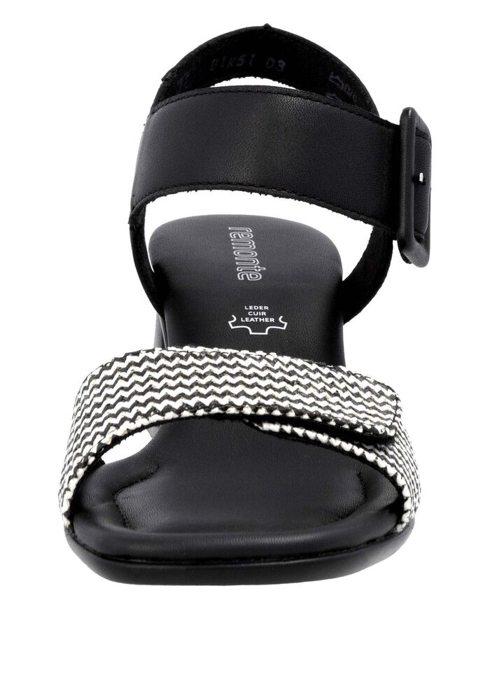 Remonte Sandalette mit Flechtdurchzügen SCHWARZ-WEISS