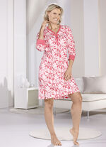 Zweierpack Nachthemden, knielang mit Knopfleiste  