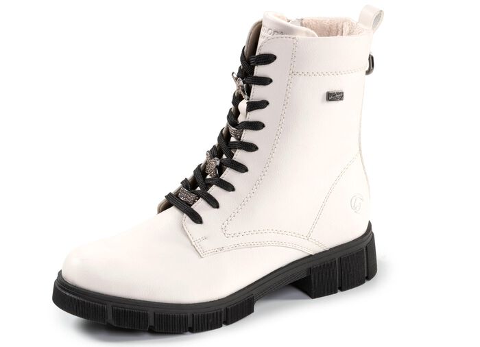Remonte, schicke Damen-Stiefeletten, Winterschuhe, Weite G, mit Rei&szlig;verschluss NATURWEISS