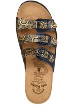 Klassische Damen-Pantoletten, mit verstellbaren Spangen MARINE-GOLD