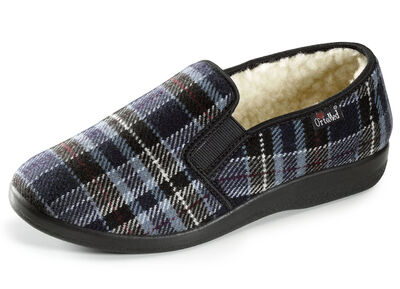 Gefütterte Herren-Hausschuhe, mit Wolle 