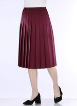Rock mit figurg&uuml;nstigen Rundumfalten BORDEAUX
