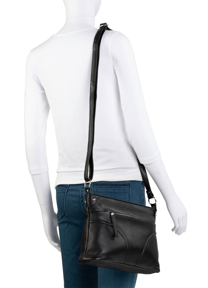 Laurina, Tasche, Damen, mit verstellbarem Umh&auml;ngeriemen SCHWARZ