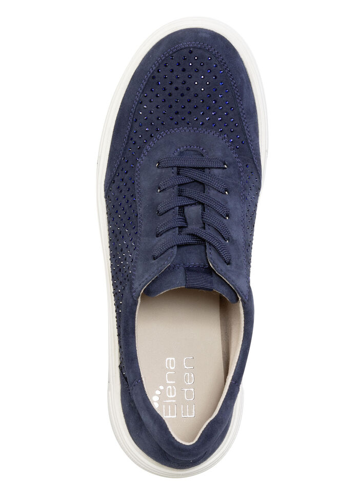 ELENA EDEN Sneaker aus feinem Veloursleder MARINE