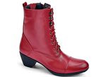 Schn&uuml;r-Stiefelette mit Warmfutter ROT