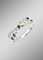 Strahlende Eleganz: Damenring mit echten Edelsteinen 