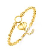 Kordel-Armband mit Herz-Anh&auml;nger 