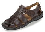 Gemini, klassische Herren-Sandalen, mit Klettverschluss KASTANIE