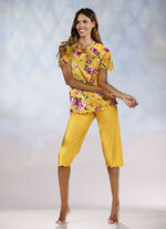 Zweierpack Schlafanzüge mit gebogten Abschlüssen und Knopfleiste 