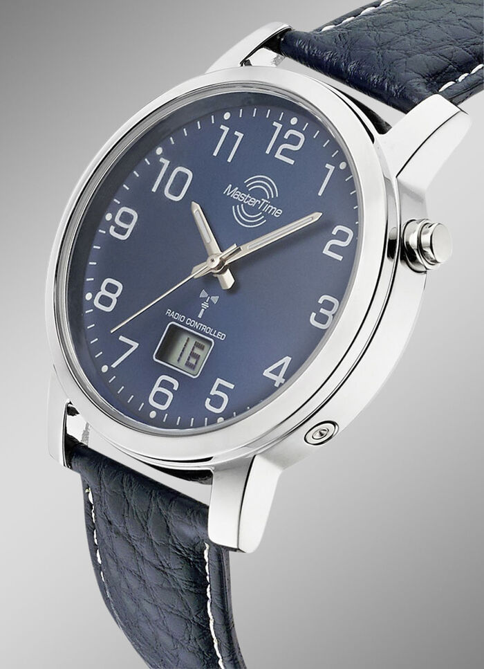 Sch&ouml;ne Herren-Lederarmbanduhr 