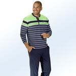 Hajo Klima Komfort Schlafanzug mit Knopfleiste, garngef&auml;rbtem Ringeldessin 