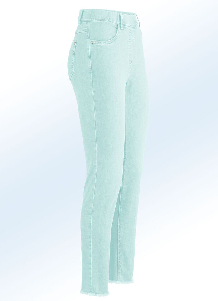 Magic-Jeans mit angesagtem Fransensaum MINT