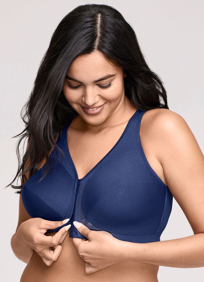 Glamorise St&uuml;tz-BH mit praktischem Vorderverschluss MARINE