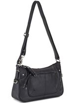 Laurina, Tasche, Damen, mit verstellbarem Umh&auml;ngeriemen SCHWARZ