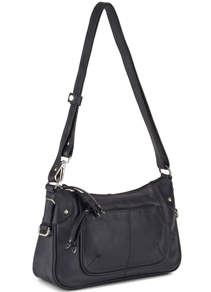 Laurina, Tasche, Damen, mit verstellbarem Umh&auml;ngeriemen SCHWARZ