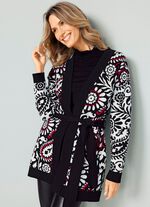 Strickjacke in Jacquard-Dessin 
