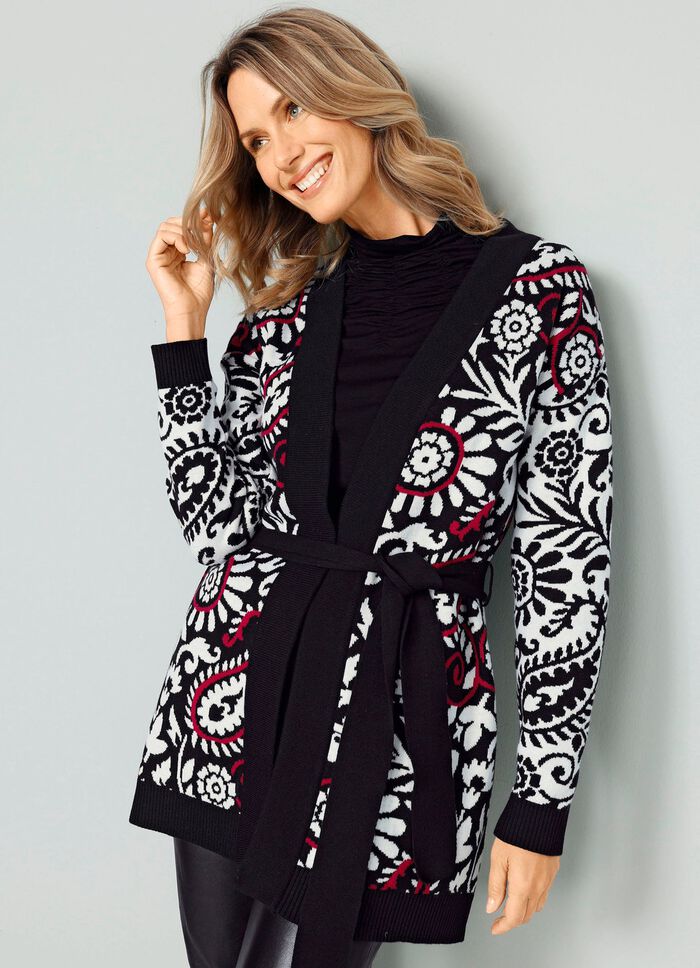Strickjacke in Jacquard-Dessin 