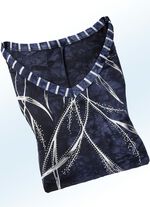 Shirt mit V-Ausschnitt in 2 Farben 